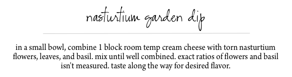 nasturtium garden dip recipe