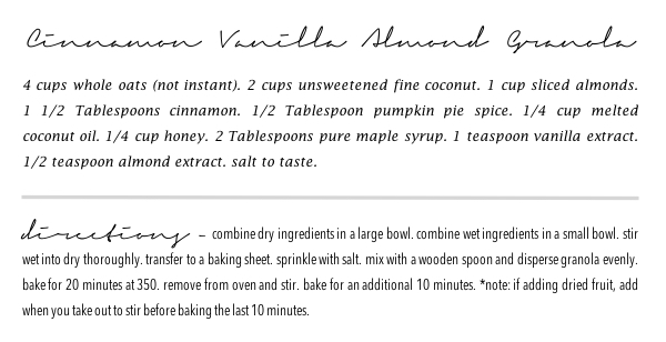 Granola Recipe