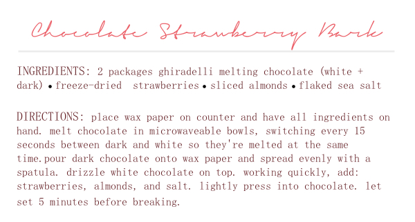 Chocolate Strawberry Bark Recipe