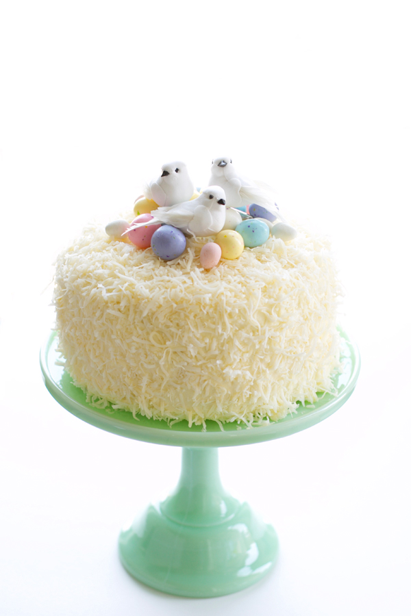 Coconut Lime Easter Cake - Pink Pistachio