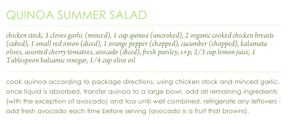 Quinoa Summer Salad Recipe