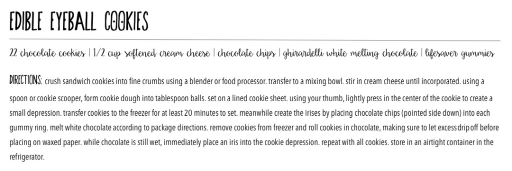 eyeball halloween cookie recipe