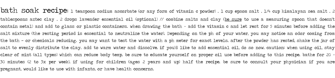 bath soak recipe