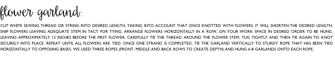 FLOWER GARLAND HOW-TO