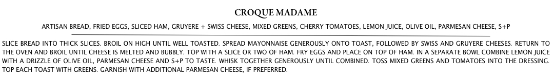 Croque Madame Recipe