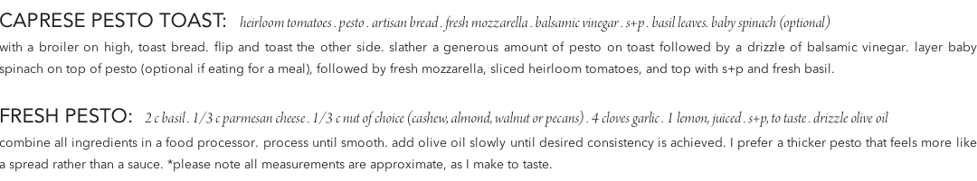 caprese toast recipe