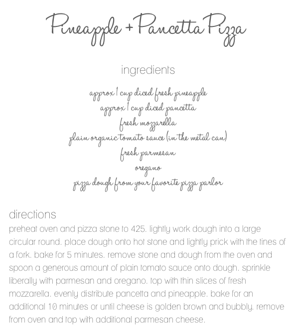 Pineapple Pancetta Pizza - Pink Pistachio
